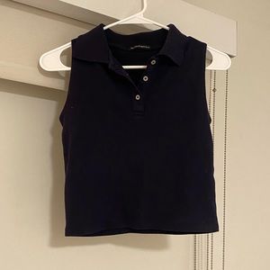 brandy melville navy sleeve less top